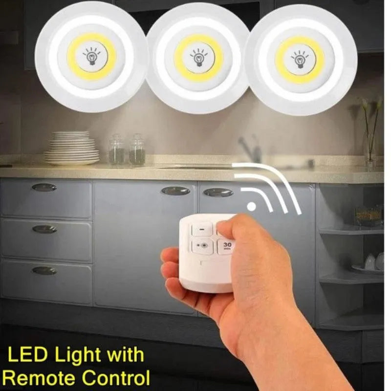 3 Piece Tap Led Light with remote ( Cell Operated )