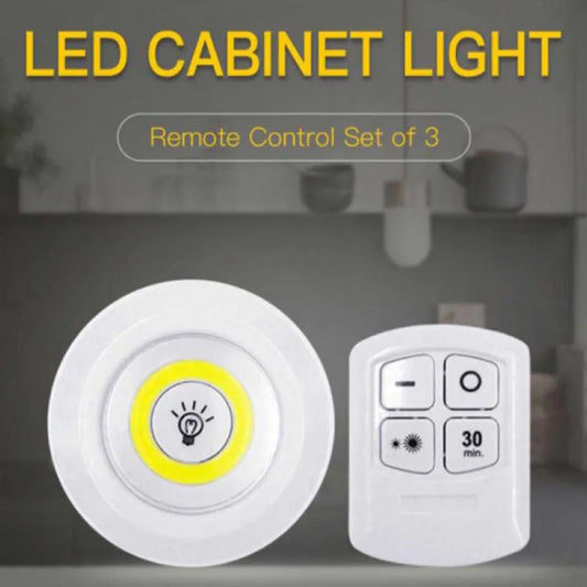3 Piece Tap Led Light with remote ( Cell Operated )
